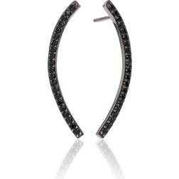 Sif Jakobs Fucino Grande Earrings - Silver/Black