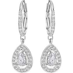 Swarovski Attract Light Pierced Earrings - Silver/Transparent