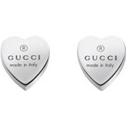 Gucci Heart Stud Earrings - Silver