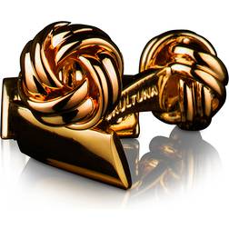 Skultuna Black Tie Knot Cufflinks - Gold