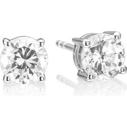 Sif Jakobs Princess Round Earrings - Silver/White