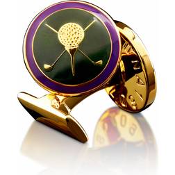 Skultuna Golfare Racing Cufflinks - Gold/Green/Purple