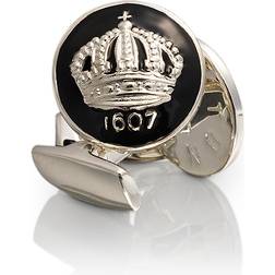 Skultuna Crown Cufflinks - Silver/Black