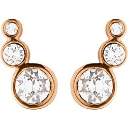 Dyrberg/Kern Lini Earrings - Rose Gold/Transparent