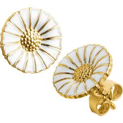 Georg Jensen Daisy Small Earrings - Gold/White