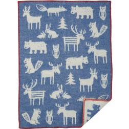 Klippan Yllefabrik Forest Couverture Vert, Gris, Bleu (90x65cm)