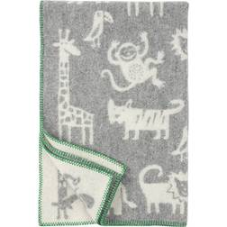 Klippan Yllefabrik Jungle Blankets White, Grey (90x130cm)