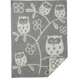Klippan Yllefabrik Tree Owl Filt Grå (65x90cm)