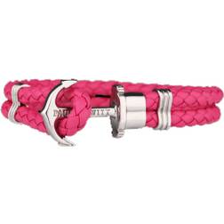 Paul Hewitt Phrep Läderarmband 17cm - Rosa/Silver