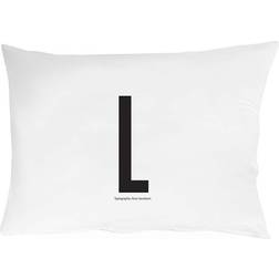 Design Letters L Hovedpudebetræk Hvid, Sort (70x50cm)