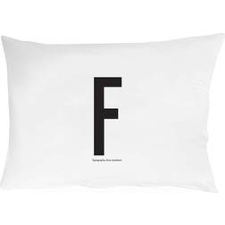 Design Letters F Hovedpudebetræk Black/White (70x50cm)