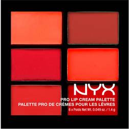 NYX Pro Lip Cream Palette Reds