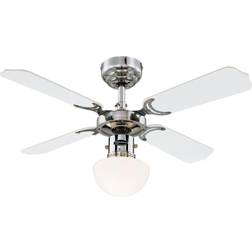 Westinghouse Portland Ambiance Ventilateur Blanc Chromé Noir