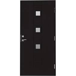 Br. Johansson SY128 Ytterdörr Sotat glas S 9000-N V (90x210cm)