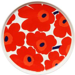 Marimekko Oiva Unikko Ø 25 cm Blanc / Beige Assiette de Dîner 25cm