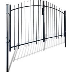 vidaXL Havelåge ed dobbeltdøre og spydtoppe 300x175cm