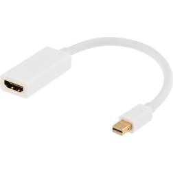 Deltaco Mini DisplayPort - HDMI Adapter M-F 0.2m