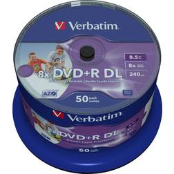 Verbatim 43703 DVD R DL disc 8.5 GB 50 stuk(s) Spindel Bedrukbaar