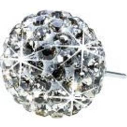 Blomdahl Crystal Ball Natural Titanium Earrings - Silver/Diamond