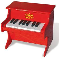 Vilac Piano Rojo De 18 Teclas Con Partitura
