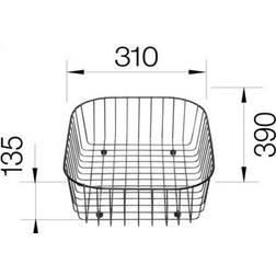 Blanco Panier À Vaisselle 310x390x135 mm En Inox - Acier Inoxydable Poli Égouttoir 31cm