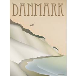 Vissevasse Danmark Klinten Plakat 15x21cm