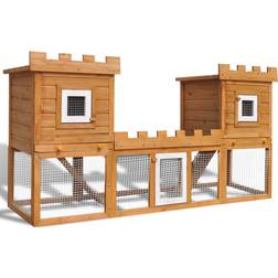 vidaXL Outdoor Large Rabbit Hutch House