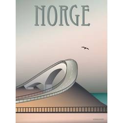 Vissevasse Norway Atlantic Road Plakat 15x21cm