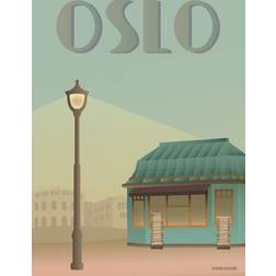 Vissevasse Oslo Aviskiosken Plakat 15x21cm