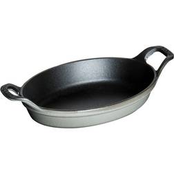 Staub 1302318 Ovale Empilable Fonte Gris Graphite 24 cm Plat à Four 24cm