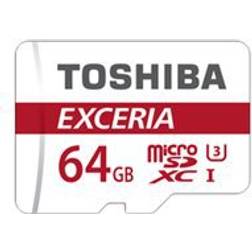 Toshiba EXCERIA M302-EA Carte mémoire flash (adaptateur microSDXC vers SD inclus(e) 64 Go UHS Class 3 Class10 microSDXC UHS-I