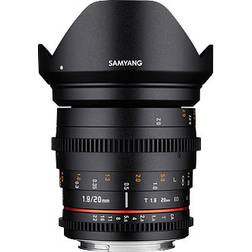 Samyang 20mm T1.9 Ed As Umc Slr Obiettivo Ampio Nero