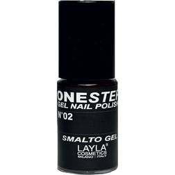 Layla Cosmetics One Step Gel Nail Polish #02 100% Black 5ml