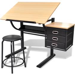 vidaXL Drafting with Tilting Table Top Skrivbord 60x119.5cm 2st