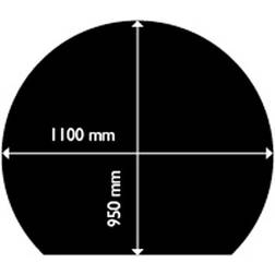 Aduro Steel Floor Hearth Round With Edge 1.5mm 95X110cm