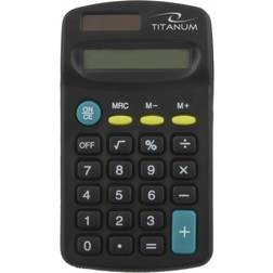 Esperanza TITANUM TCL101 Calculatrice de poche 8 chiffres panneau solaire, pile