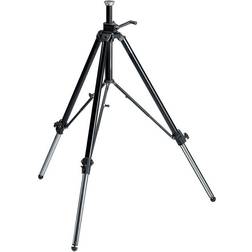 Manfrotto Treppiede nero, alluminio con colonna centrale a cremagliera