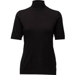 Minus Lima Roll Neck Knit Top - Black