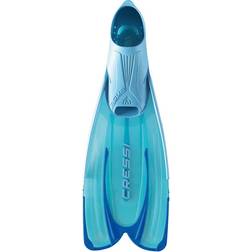 Cressi Agua Fins Palmes Chaussantes de Snorkeling, Aiguemarine/Bleu, 43/44, Adultes