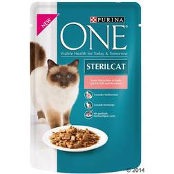 Purina One Sterilized Umido Per Gatto - Set 52 x 85 g Con Salmone E Carote 0.51kg