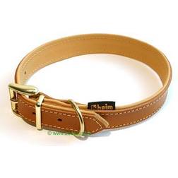 Heim Buffalo Läderhalsband, konjak - Storlek 55: 40 halsomfång