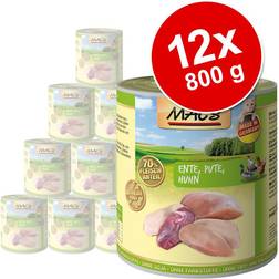 MAC's Cat 12 x 800 g Alimento Umido Per Gatti - Pollame & Mirtilli Rossi 4.8kg