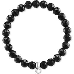 Thomas Sabo Charm Club Bracelet - Silver/Obsidian