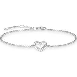 Thomas Sabo Heart Bracelet - Silver/White