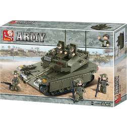 Sluban Jeu de construction brique emboitable army tank char d'assaut m38-b0305 soldats articulés