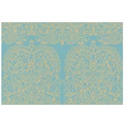 Cole & Son Alpana Designtapete von and Hellblau/ Gold bleu/bleu clair