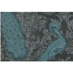 Cole & Son Byron Designtapete von Teal Graphite turquoise/gris