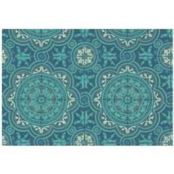 Cole & Son Piccadilly Designtapete von Teal Gold turchese