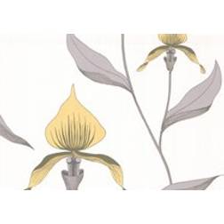 Cole & Son Tapete Orchid Yellow on White jaune