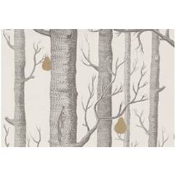 Cole & Son Woods Pears Designtapete von and Linen/ Gold creme/oro